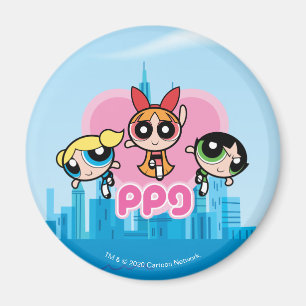 Powerpuff Flickteam Fantastisk Magnet