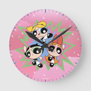 Powerpuff Girkraft Rund Klocka