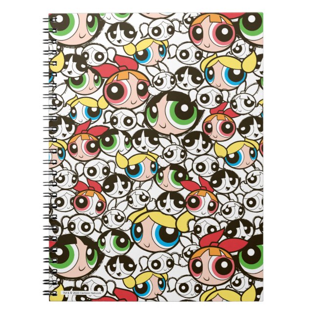 Powerpuff Girls Ansikte Mönster Anteckningsbok (Framsidan)