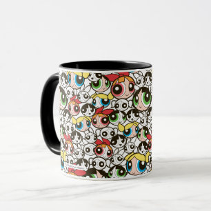 Powerpuff Girls Ansikte Mönster Mugg