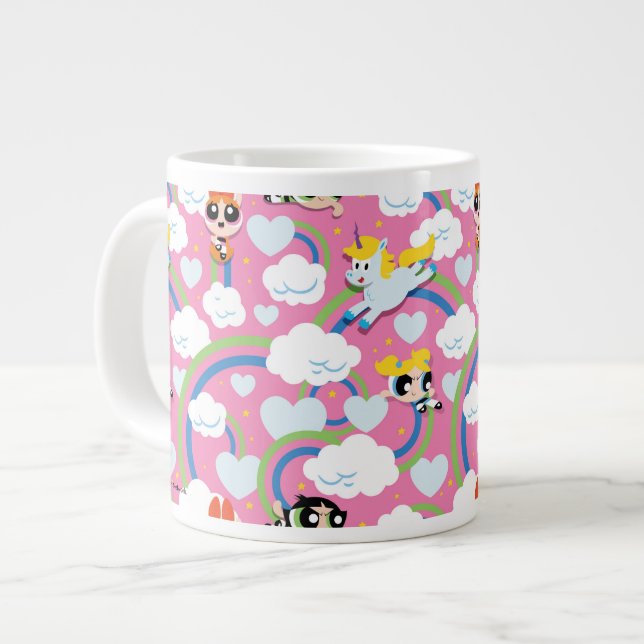 Powerpuff Girls & Donny Rainbow Mönster Jumbo Mugg (Framsida vänster)