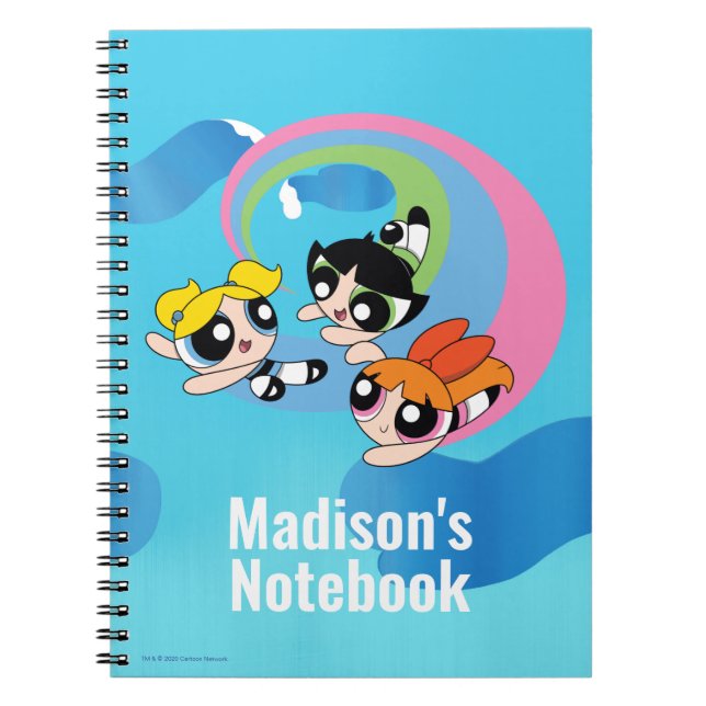 Powerpuff Girls flyger genom Himlar Anteckningsbok (Framsidan)