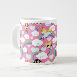 Powerpuff Girls och Donny Rainbow Mönster Jumbo Mugg