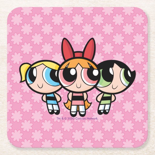 Powerpuff Girls: Socker, Spice och Allt Nice Underlägg Papper Kvadrat (Framsidan)