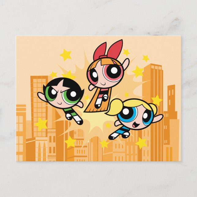 Powerpuff Girls Spara på dagen Inbjudan Vykort (Framsida)