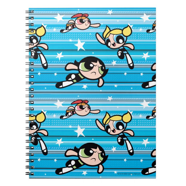 Powerpuff Girls Star Mönster Anteckningsbok (Framsidan)