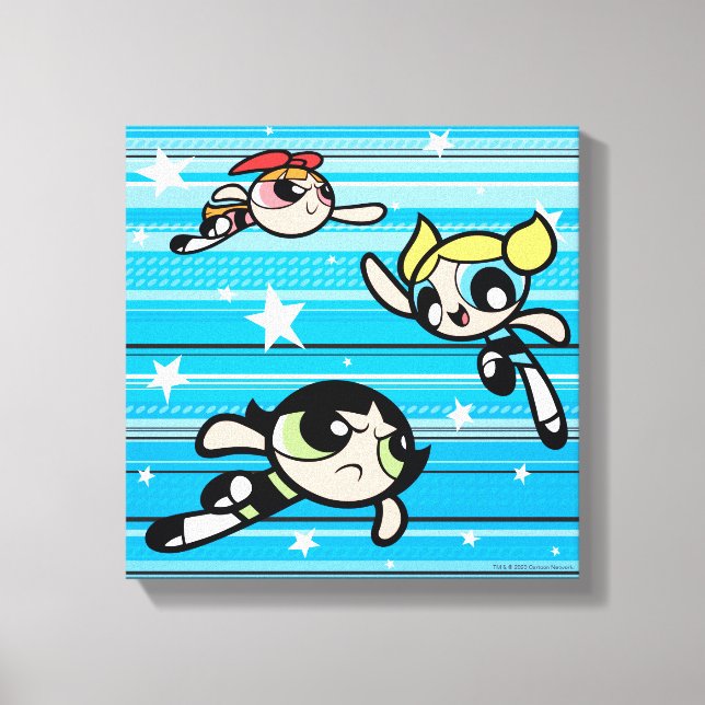 Powerpuff Girls Star Mönster Canvastryck (Framsida)