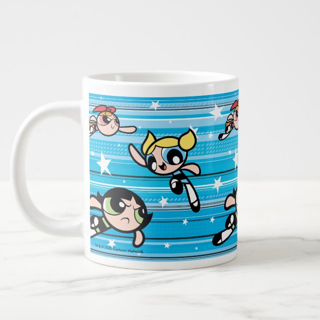 Powerpuff Girls Star Mönster Jumbo Mugg (Vänster)