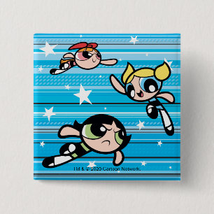 Powerpuff Girls Star Mönster Knapp