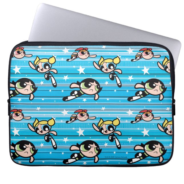 Powerpuff Girls Star Mönster Laptop Fodral (Framsidan)