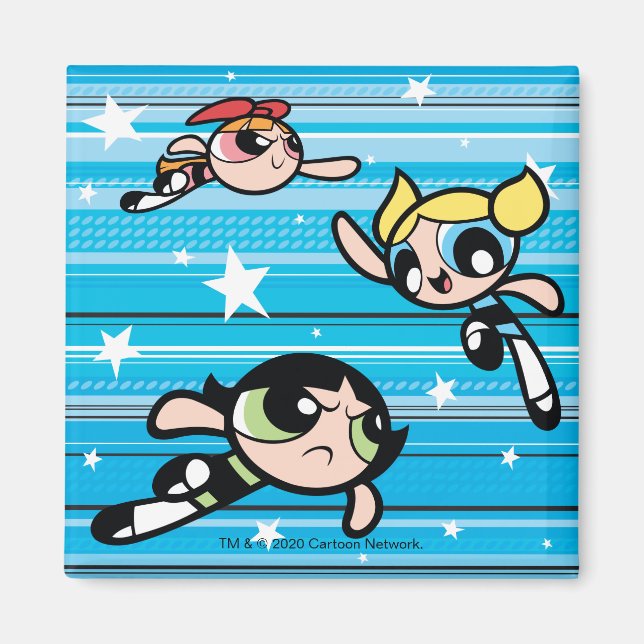 Powerpuff Girls Star Mönster Magnet (Framsidan)