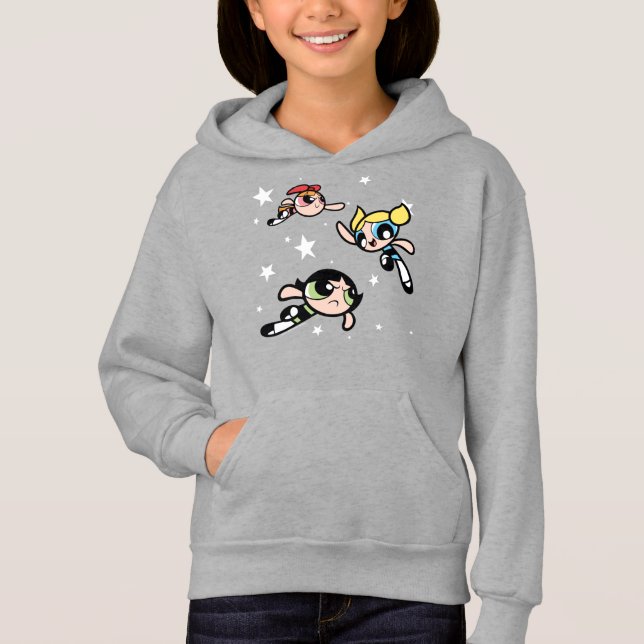 Powerpuff Girls Star Mönster T Shirt (Framsida)