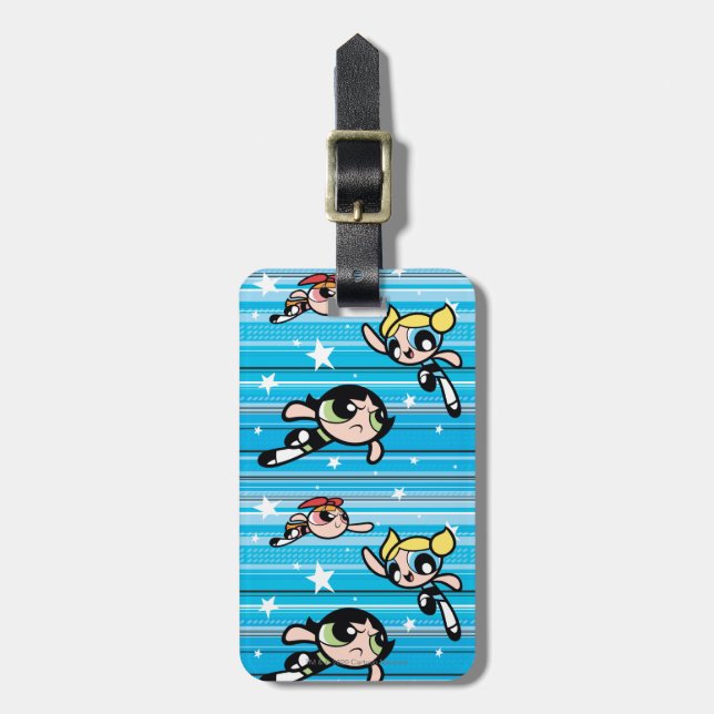 Powerpuff Girls Star Pattern Bagagebricka (Vertikal Framsida)