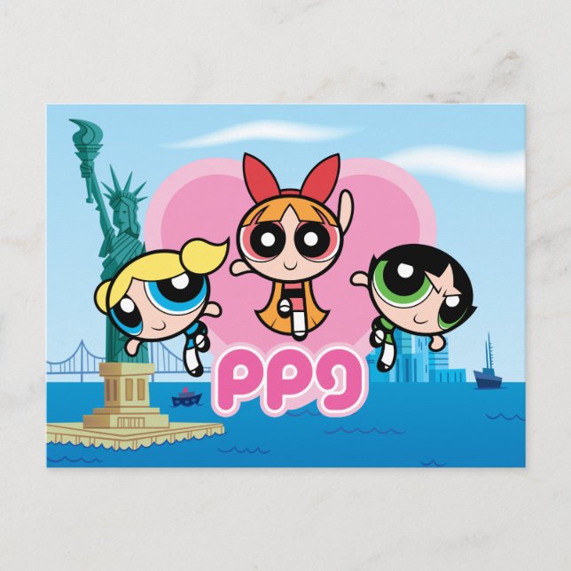 Powerpuff Girls Team Fantastisk Inbjudan Vykort (Framsida)