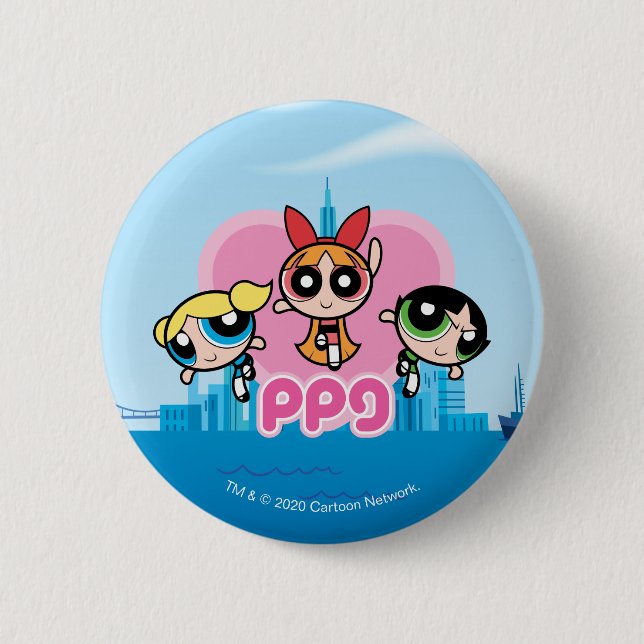 Powerpuff Girls Team Fantastisk Knapp (Framsida)