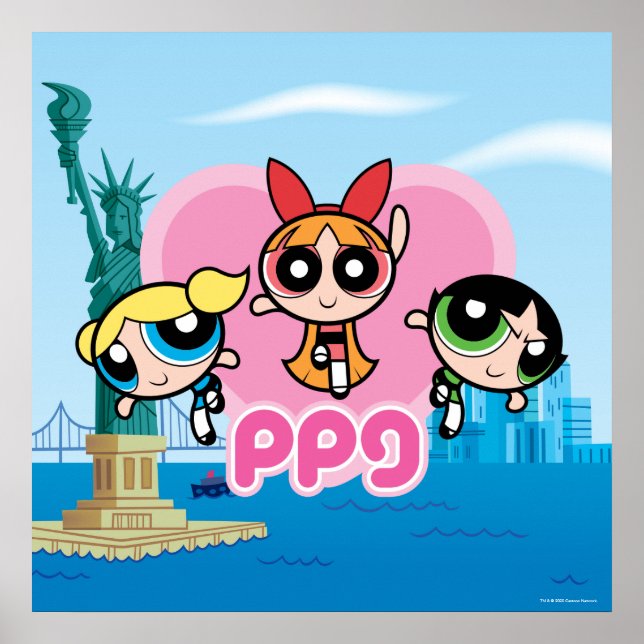 Powerpuff Girls Team Fantastisk Poster (Framsidan)
