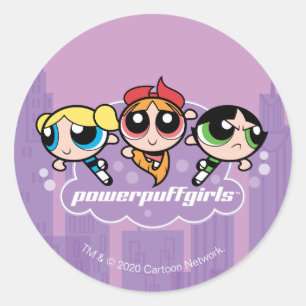 Powerpuff Girls Team-Logotyp Runt Klistermärke