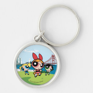 Powerpuff Girls Toppen Fierce Rund Silverfärgad Nyckelring
