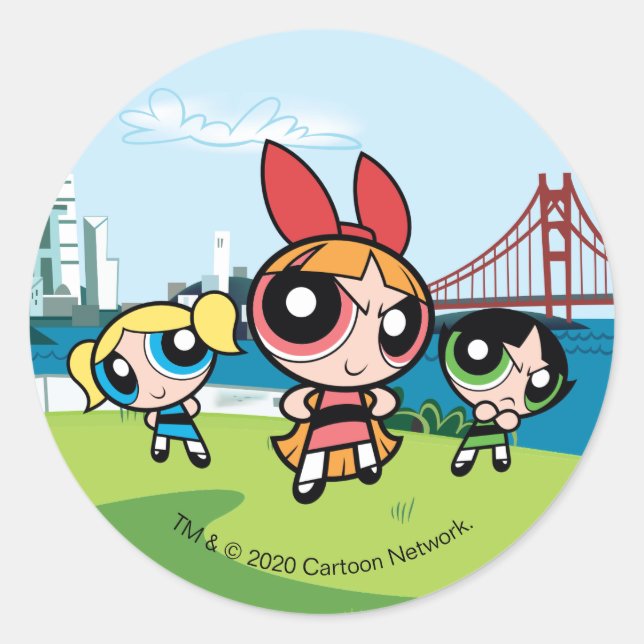 Powerpuff Girls Toppen Fierce Runt Klistermärke (Framsida)