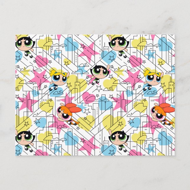 Powerpuff Girls Townsville Mönster Inbjudan Vykort (Framsida)
