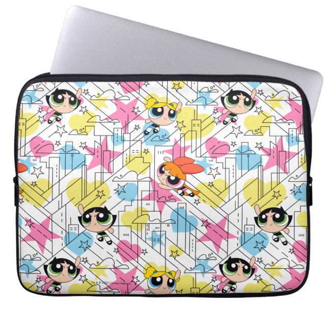 Powerpuff Girls Townsville Mönster Laptop Fodral (Framsidan)