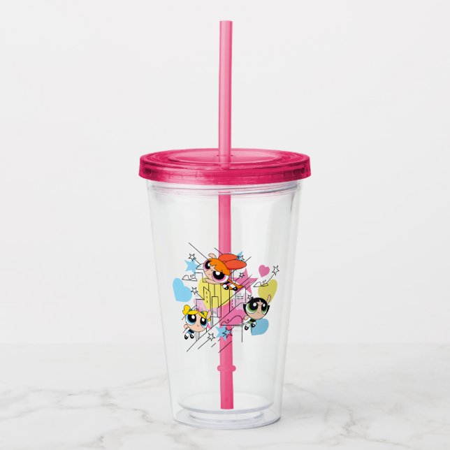 Powerpuff Girls Townsville Mönster Take Away Mugg (Framsida)