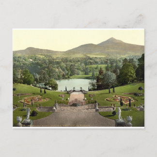 Powerscourt House Gardens c1900, Antique Ireland Vykort