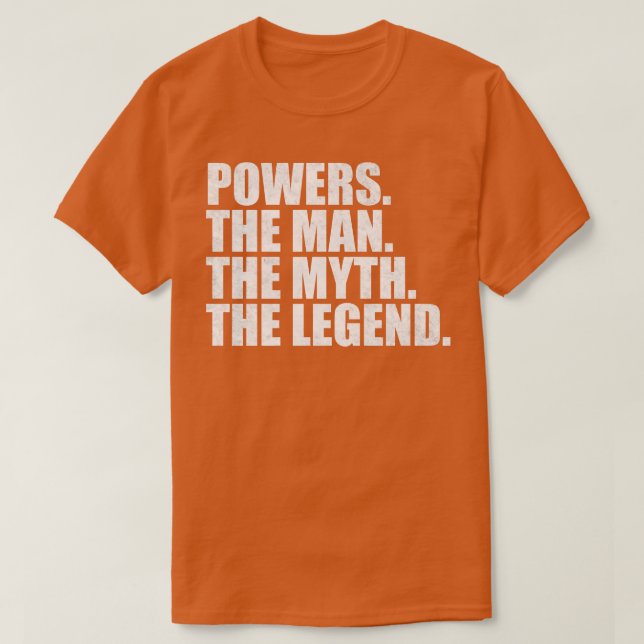 PowersPowers Family namn Powers last Name Powers S T Shirt (Design framsida)