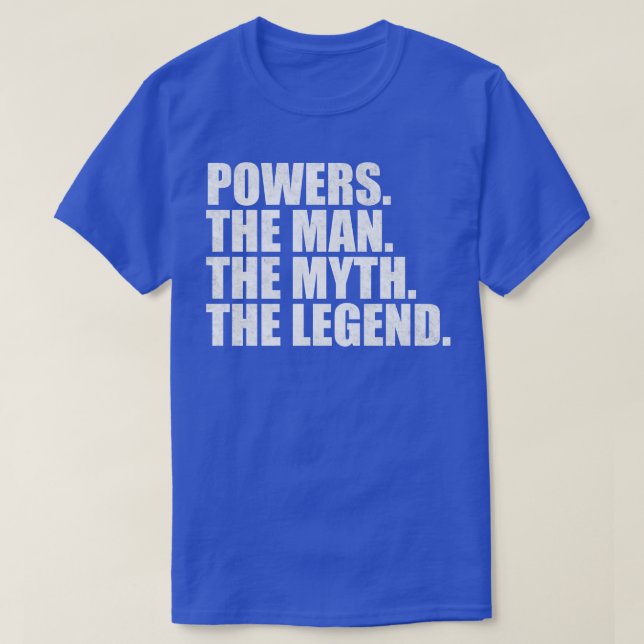 PowersPowers Family namn Powers last Name Powers S T Shirt (Design framsida)