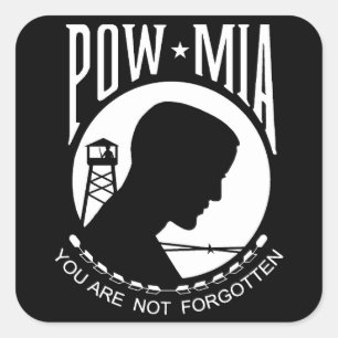 PowMIA: Du glömms inte! Fyrkantigt Klistermärke