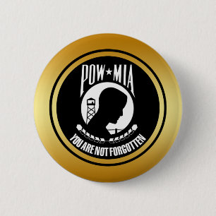 POWMIA - GULD- RAM KNAPP