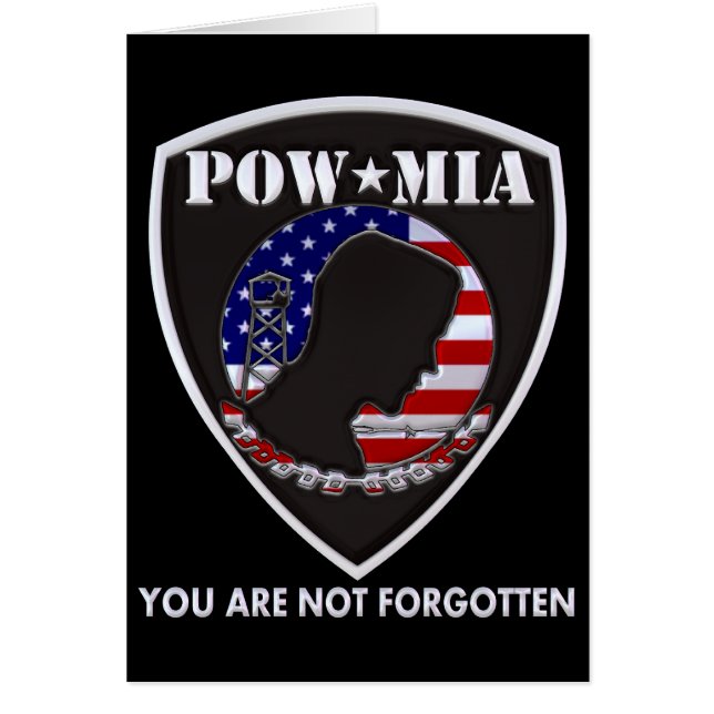 POWMIA - Skydda Hälsningskort (Framsidan)