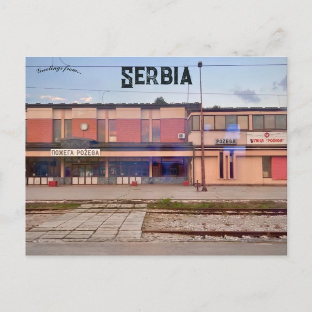 Požega Railway Station in Zlatibor District Serbia Vykort (Framsida)