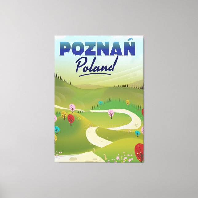 Poznań Polen Resa affisch. Canvastryck (Framsida)