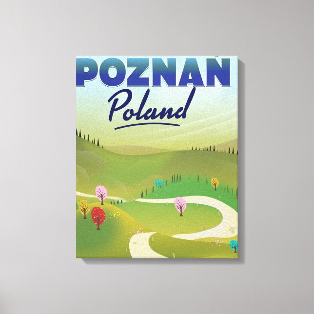 Poznań Polen Resa affisch. Canvastryck (Framsida)