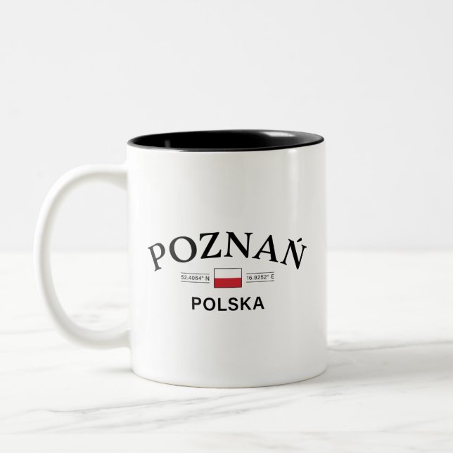 Poznan Polska (Polen) polska samordnare Två-Tonad Mugg (Vänster)