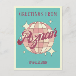 Poznań Poznan Polen semester retro vykort