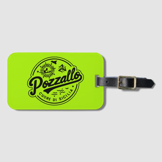 Pozzallo Cuore di Sicilia Luggage Tag Bagagebricka (Framsida horisontal)