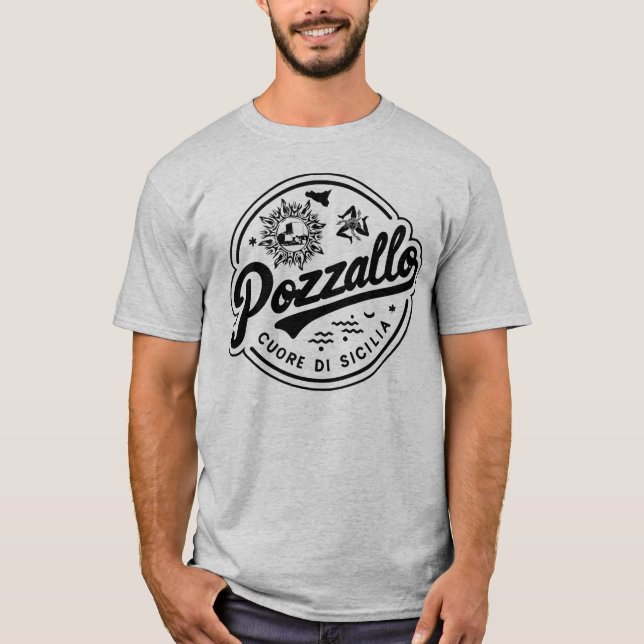 Pozzallo Cuore Di Sicilia Sicilian T Shirt (Framsida)