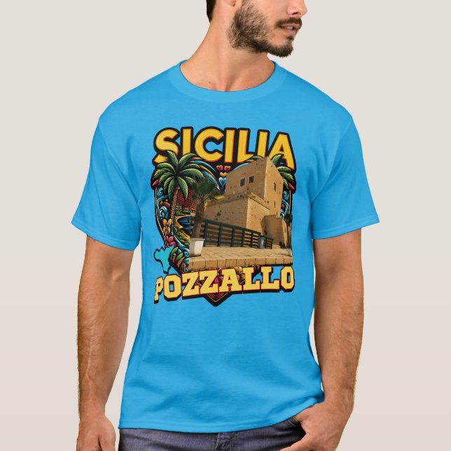 Pozzallo Sicilia Torre Cabrera T-Shirt (Framsida)