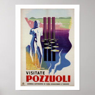 Pozzuoli gammal grekisk-romersk Italien rese och Poster