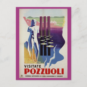 Pozzuoli gammal grekisk-romersk Italien rese och Vykort