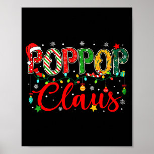 Pp Claus julbelysning pyjamas familj matchande M Poster
