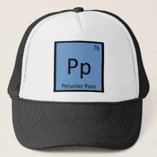 Pp - Peruvian Paso Kemiskt Elemente Symbol T-shirt Truckerkeps