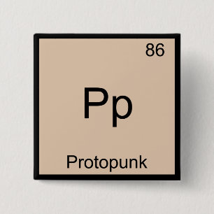 Pp - Proto Punk Rolig Kemiskt Element Symbol T-Shi Knapp