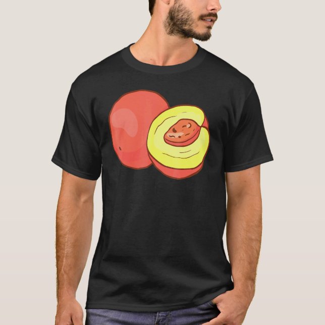 Ppeach mat vegan vegetarian t shirt (Framsida)