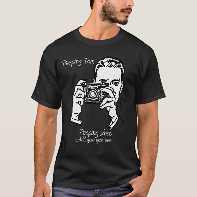 Ppipande tom, lägg till året här t-shirt (Framsida)