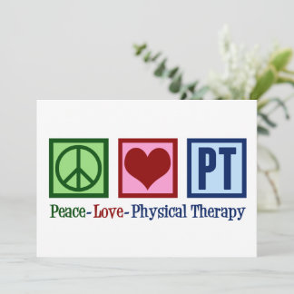 PPT-kort för fysisk terapi Peace Kärlek