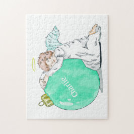 Ppussel för eget namn på julängel pussel