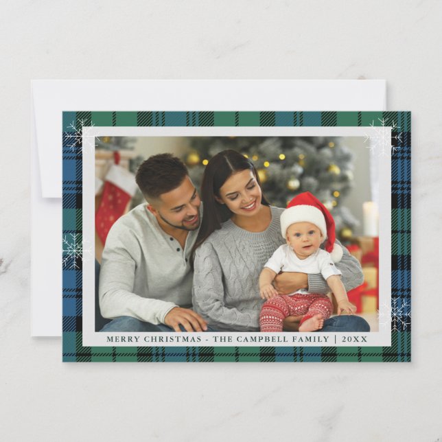 Pput Family Photo Campbell Tartan jul Julkort (Framsida)